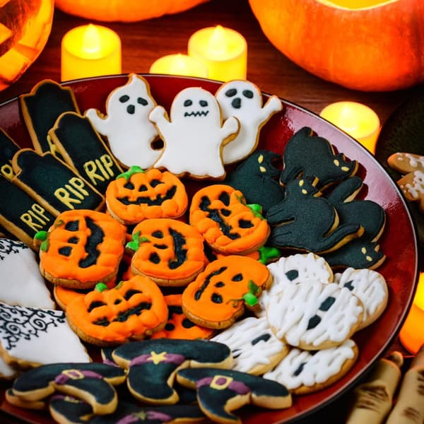 Halloween kakeform sett med 7 rustfrie stål kakeformer Pu