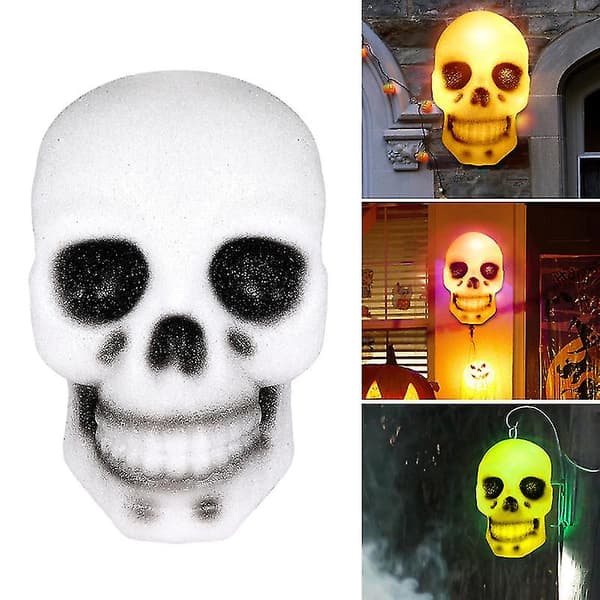 2 stk. Dødningehoved Lampeskærm til Halloween Dekorationer