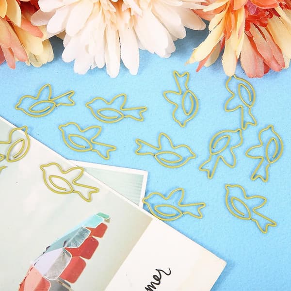 Dove Shaped Paper Clips 12 Pcs Multifunctional Thickened Compatible for Office and Home Use