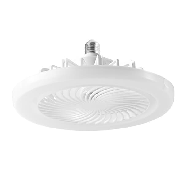 LED loftventilatorlys med E27 skrue Justerbare tilstande Luftkøler til hjemmets spisesal White