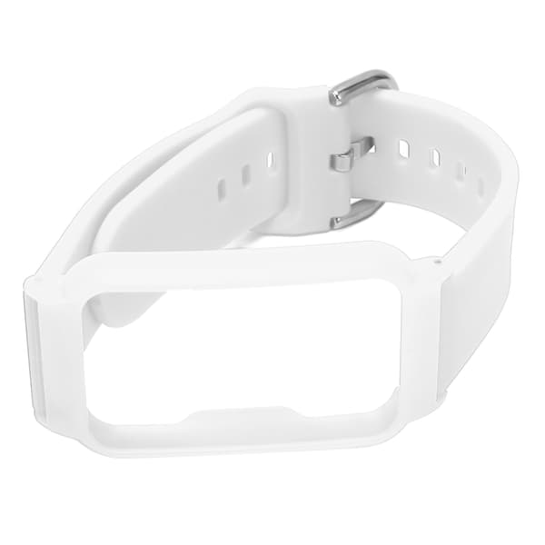 Watch Strap with Case 20mm Waterproof Soft Silicone Adjustable Size Lightweight for OPPO Free White + White Case