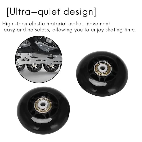 8-pack Inline Skate Wheels, Roller Skate Wheels, with Bearings 64mm