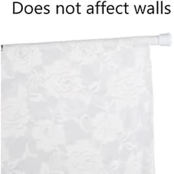 Telescopic curtain rod, extendable shower rod without drilling, adjustable for bathtub, extendable shower rod with non-slip pads 55-90 cm, white
