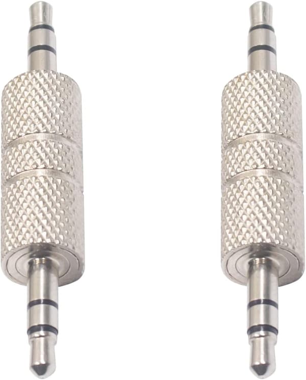 3,5 mm hann til hann lydadapter metall sølv 3 pol 3,5 mm stereojack