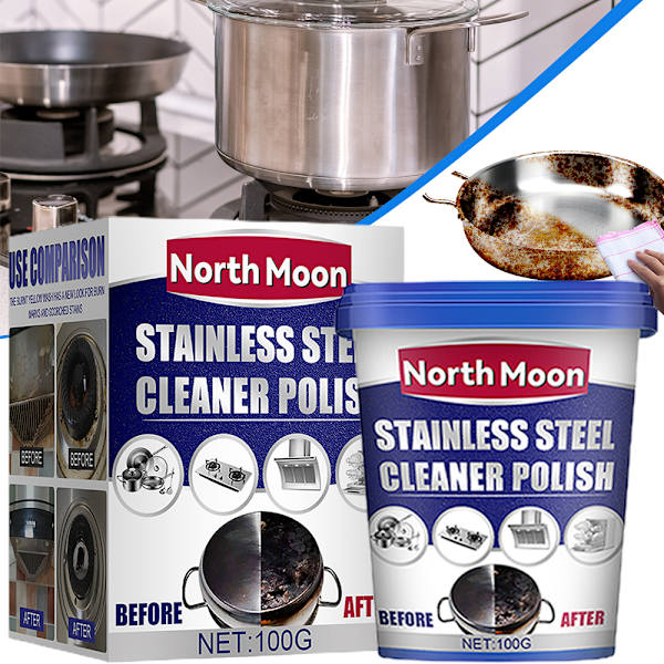 Kitchen Utensil Cleaner Multi-purpose Stainless Steel Cleaning Paste Remove Stains