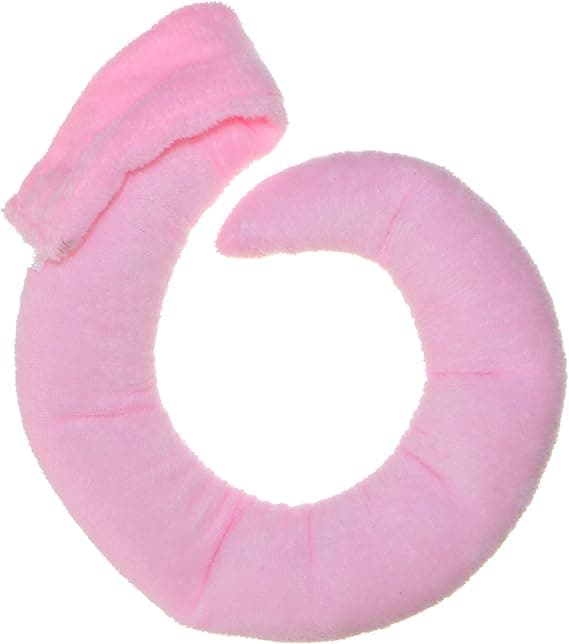 Grisdräkttillbehör Set - Rosa fluffigt grisöronpannband, fluga