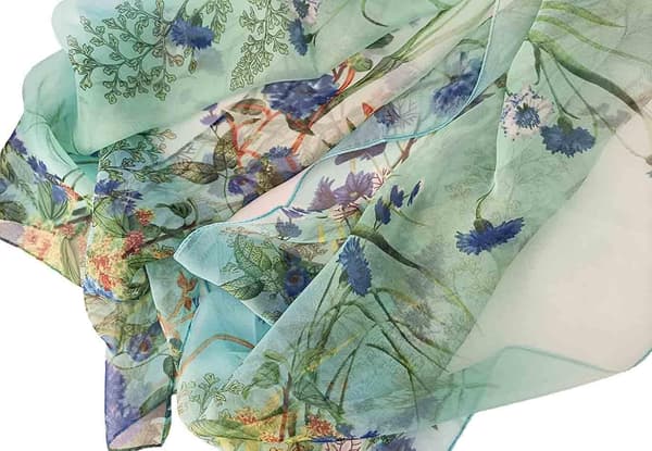 Women's Scarf, Lightweight Shawl, Elegant Floral Pattern, Sheer Scarf, Shawl, Wrap