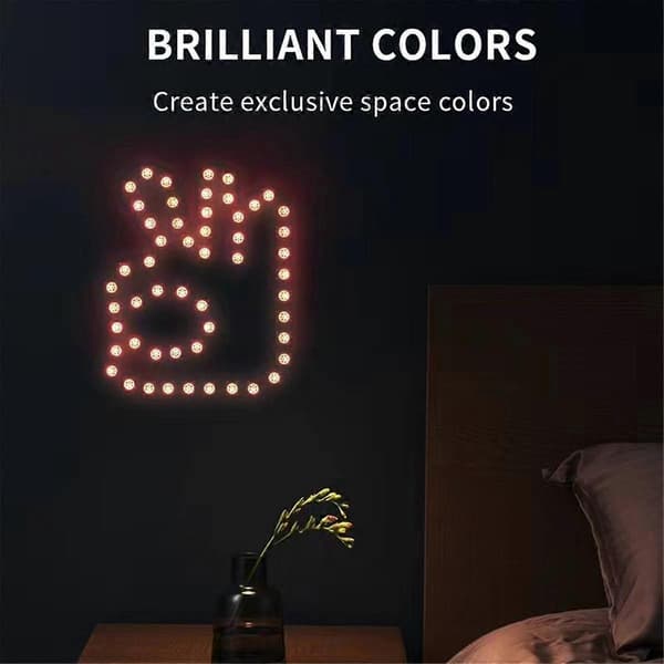 Universal Funny Car Finger Light with Remote Control OK Gesture Lamp Luminous Panel Decal for Car Window Decoration