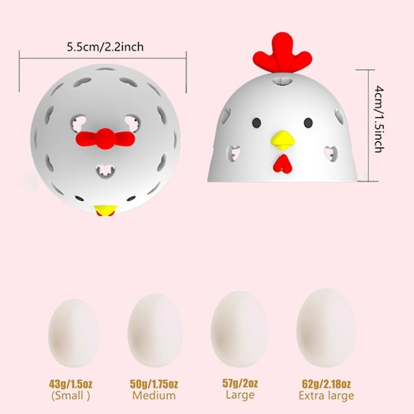 Chicken Shape Egg Brush for Eggs/Ducks High-Efficiency Egg Cleaning Tool for Poultry Eggs Cleaning White White