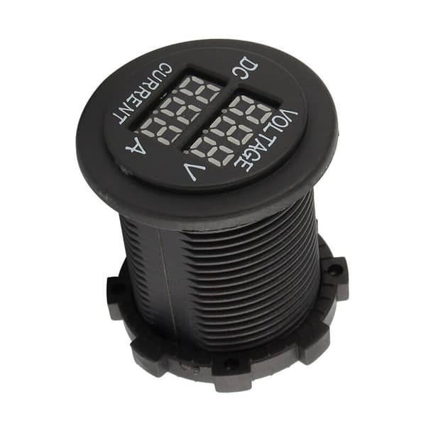 Bil Motorcykel DC 12-24V Dobbelt LED Digital Voltmeter Amperemeter Amp Volt Måler