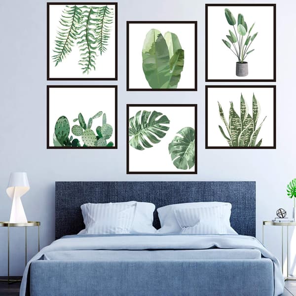 DIY Creative Green Plants Photo Frame Wall Decal, Trendy Plant