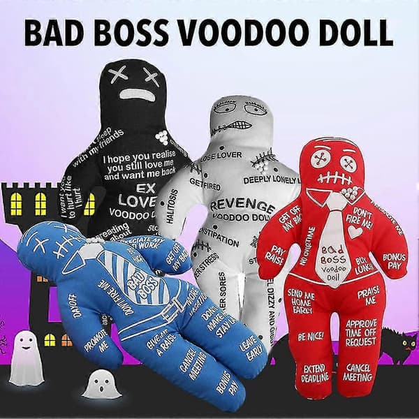 Dålig Chef Voodoo Docka Stressreducerare Bästa Nyhetspresent För Rosa Elefant Utbyte Polyester Semesterfest Presenter Snabbt