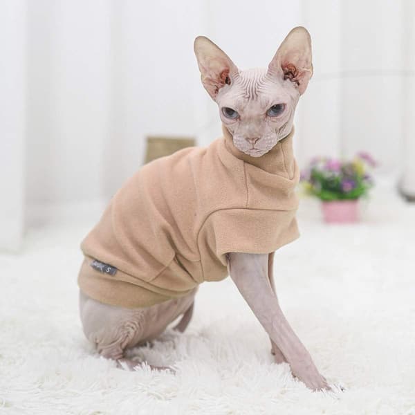 Bløde fleeceveste til små hunde og katte, brune, størrelse S