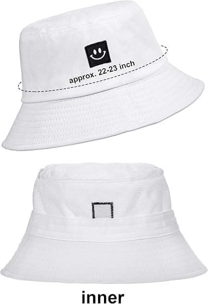 2 dele bøllehatte med smiley, foldbare solhatte til stranden, fiskehatte til børn