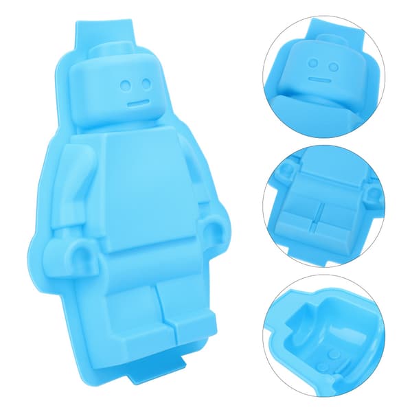 Robot Shaped Silicone Mold Ice Cube Tray Chocolate Fondant Cake Mold DIY Tool