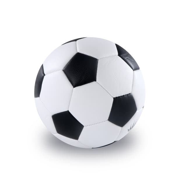 Sort/hvid fodbold 5 bolde 1 stk, fodbold PVC, mål sep