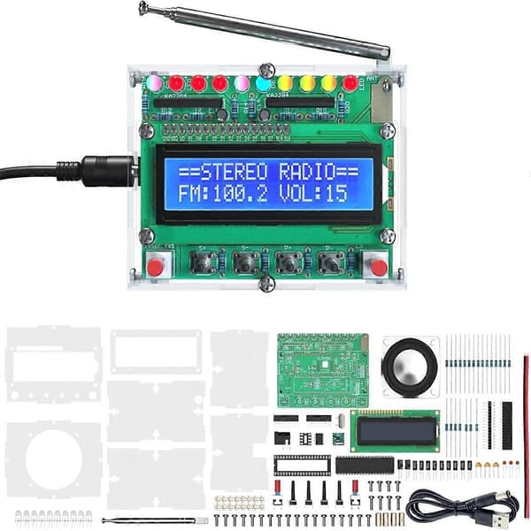 FM Radio Kit, DIY Soldering Project Radio for Learning Teaching STEM As Shown As Shown