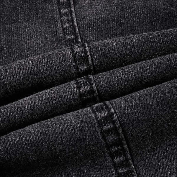 Lavtaljede flared jeans til kvinder, skinny jeans, bootcut, sorte Sort