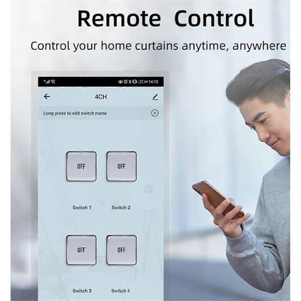 Tuya Zigbee 4 CH Smart Switch Sensor Passiv Torr Kontakt AC85-250V Switch Åtkomstkontroll Relä Kontroller