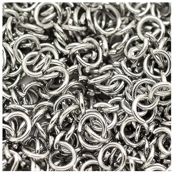 500x Sølv T Mindre Stål Åbne Springerringe 6mm