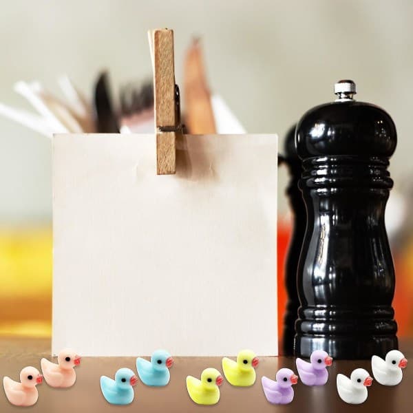 100 stk. Miniharpiksænder, miniatureandefigurer, mikrofelandskab