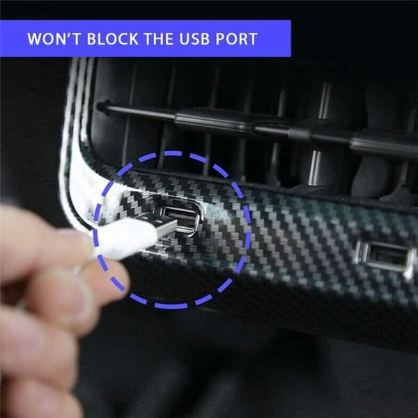 Rear Air Vent Outlet Cover for Model 3 Y 2017-2023, Fiber Pattern