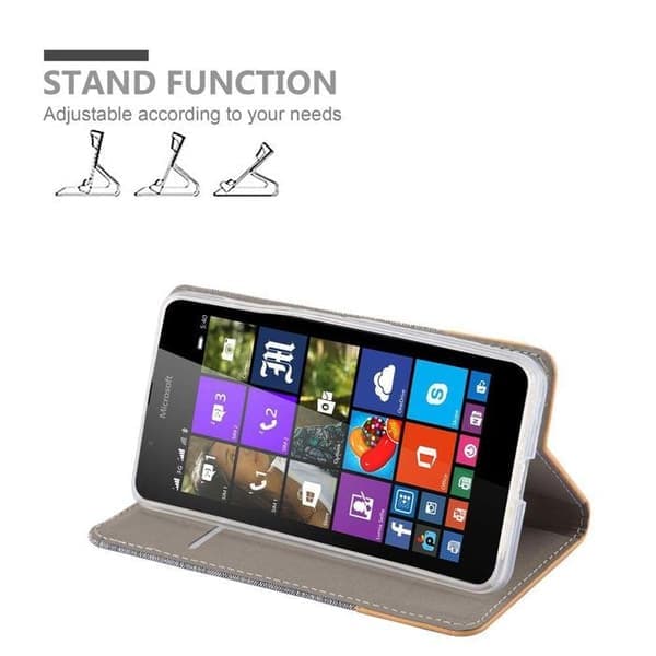 Beskyttelsesetui for Nokia Lumia 540 i LYSGRÅ BRUN Støtsikkert etui Grå