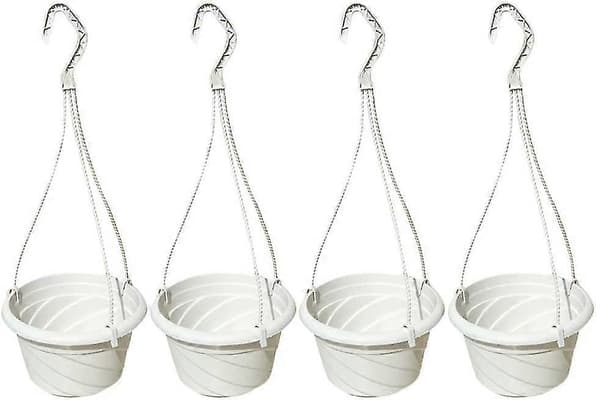 4-pack hängande planteringskorg inomhus/utomhus (VIT)