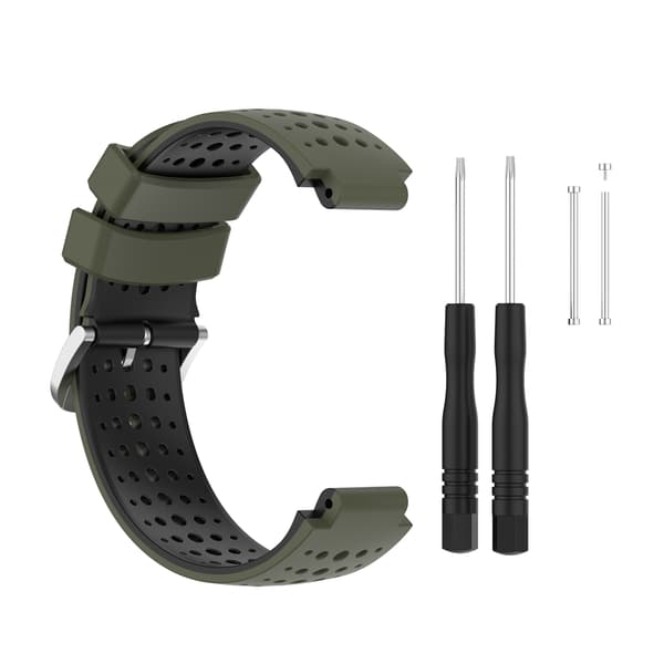 Silikone armbånd Garmin Forerunner 220, 230, 235, 630, 620, 735XT, Approach Sort