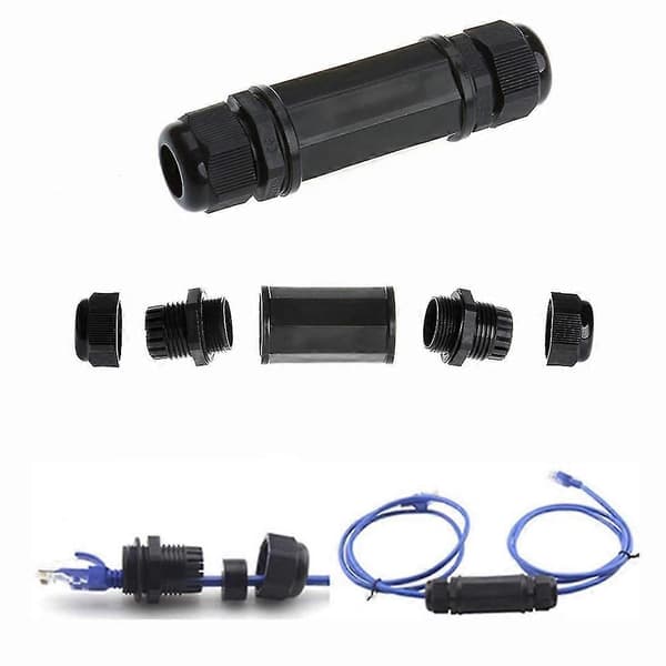 5pcs M22z Shielded Rj45 Waterproof Cat5/5e/6 8p8c Connector Ip67 Ethernet Lan Cable Connector Double