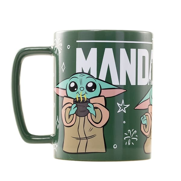 Mandalorian Grogu-mugg 440 ml med teddyöverdrag 456