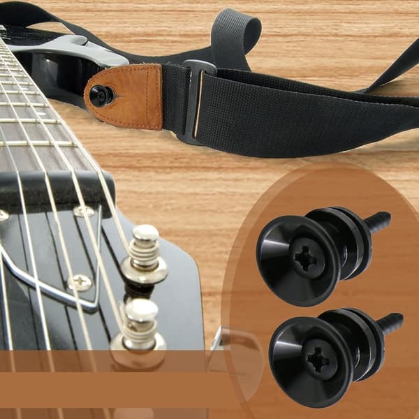 Gitarre reimknapper, skruer svart - Schwarz