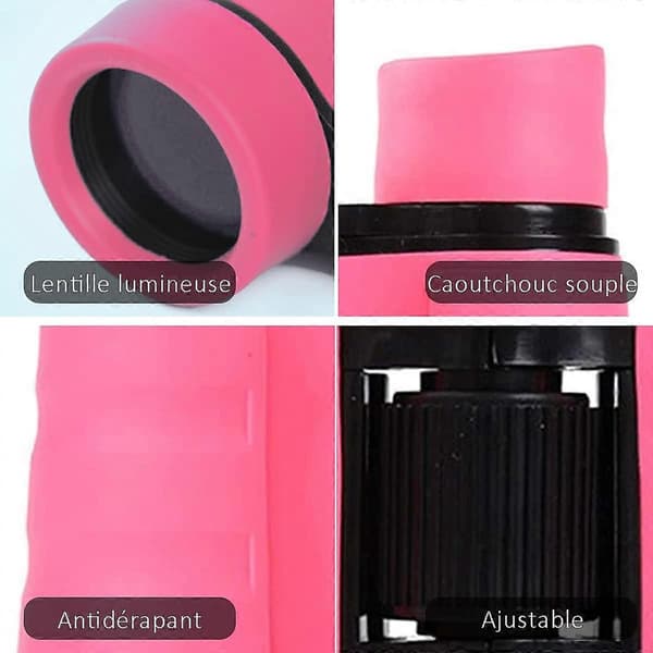 Barnkikare Kompakt Mini Vikbar Kikare Flicka Pojke Present (Rosa) [db]