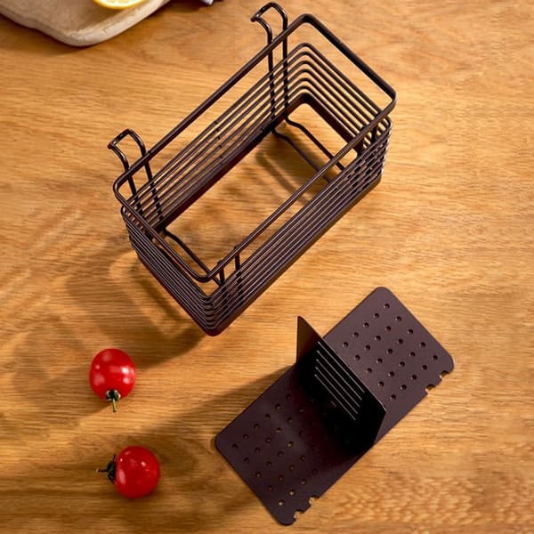 Vit 10,3x10x11,5 cm Rustfri Bestikkholder for Oppvaskkum