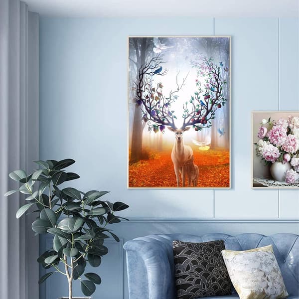 30*40 cm diamantmaling, DIY diamantmaleri kunstsett puslespill, Diam