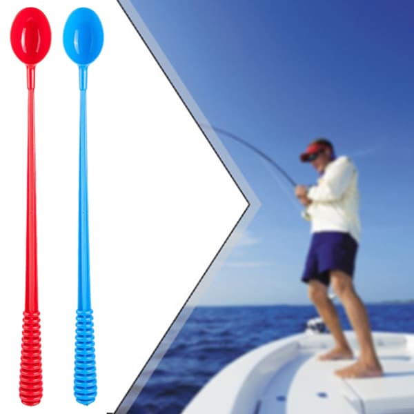Bait Casting Spoon Portable Flexible Bait Casting Scoop for Lake Red Red