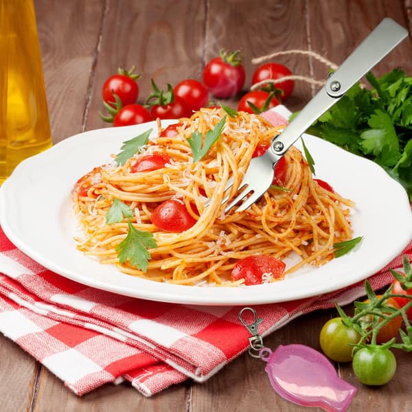 Folding Fork Set, Portable Travel Cutlery with Case - Compact Tableware for Camping, Picnics & Outdoor Dining