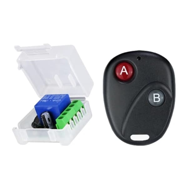 Kompakt DC12V Trådløs Fjernkontrollbryter Universal 433Mhz RF-mottaker Hvit - 433MHZ