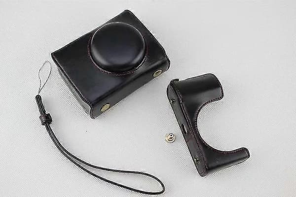 PU Læder Beskyttende Kamerataske til Fujifilm XF10 Digitalt Kompaktkamera - Sort