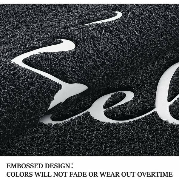 Durable Welcome Mat Flat Doormat Front Door Mat Indoor Outdoor Doormat (Welcome)