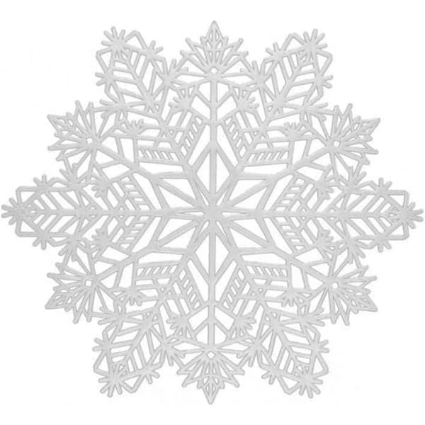3 st (Silver) Jul Snöflinga Glasunderlägg Guld Metall Holi