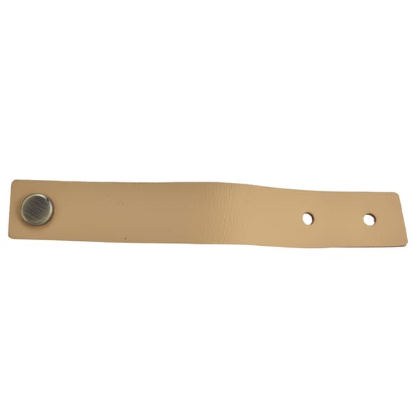 Faux Leather Luggage Handle Modern Simple Hole Hidden Cabinet Pull for Door Wardrobe Light Brown