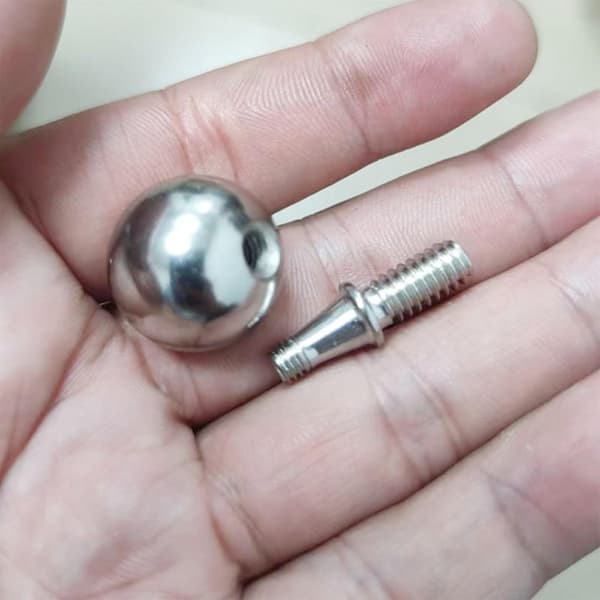 Metal Ball Head Adapter Set - M5 Screw Hole, 1/4\" Rod, 20mm Diameter, for Broadcast Mount