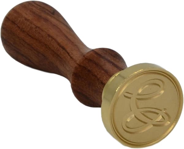 Voksseglstempel bokstav A-Z, alfabet initialseglstempel for jule- og takkekort, bryllupsinvitasjon W-S-2 (bokstav C)
