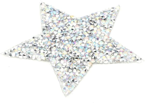 8 cm 10 stjerners strykeplaster klistremerker glitrende strassbroderi