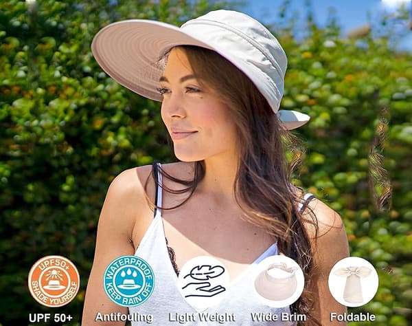 UV-beskyttelse Strandhat Solbeskyttelse Strandhat (FMY) Beige Beige