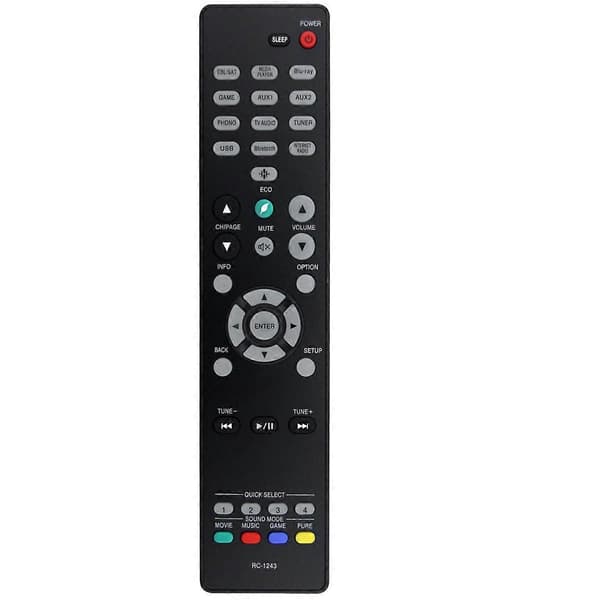 Erstatningsfjernkontroll RC-1243 for Denon RC-1243 Audio/Video-mottaker