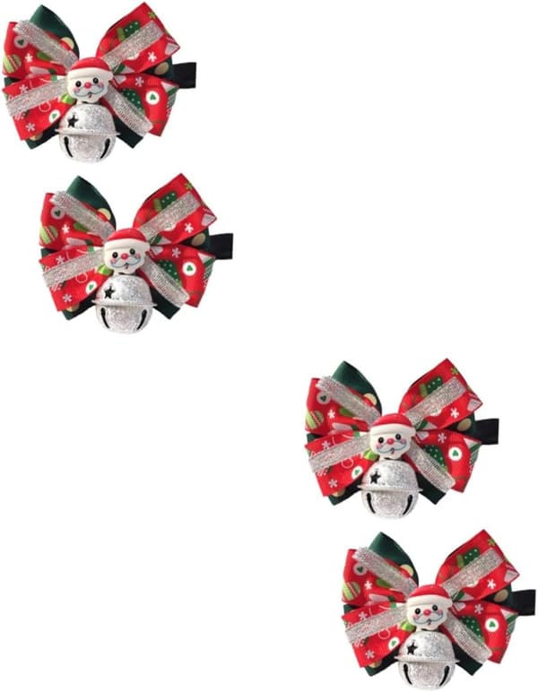 4-pack Pet Christmas Collar, Party Supplies, Bow Tie, Bowknot