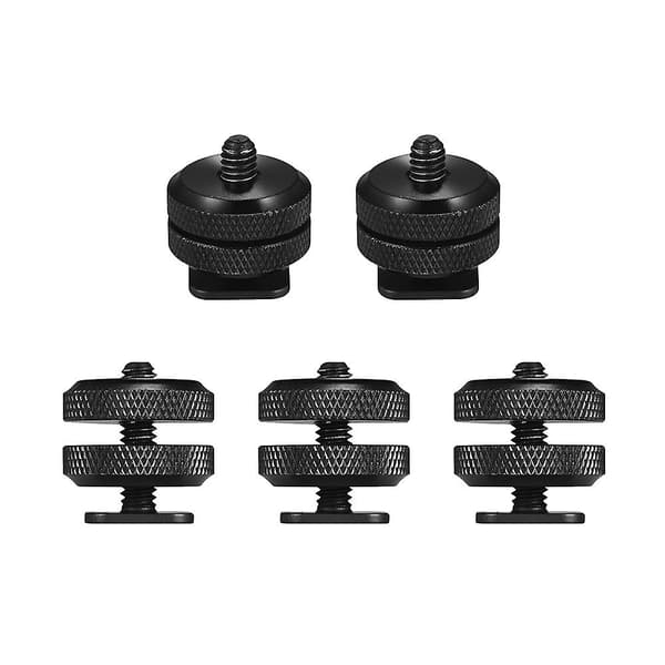 5st Camera Hot Shoe Mount till 1/4 \"-20 Tripod Screw Adapter Hot Shoe Mount för DSLR Camera Rig