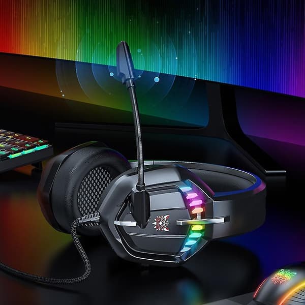 X28 USB-kablet Over-Ear Hodetelefoner Gaming Headset For PC-datamaskin